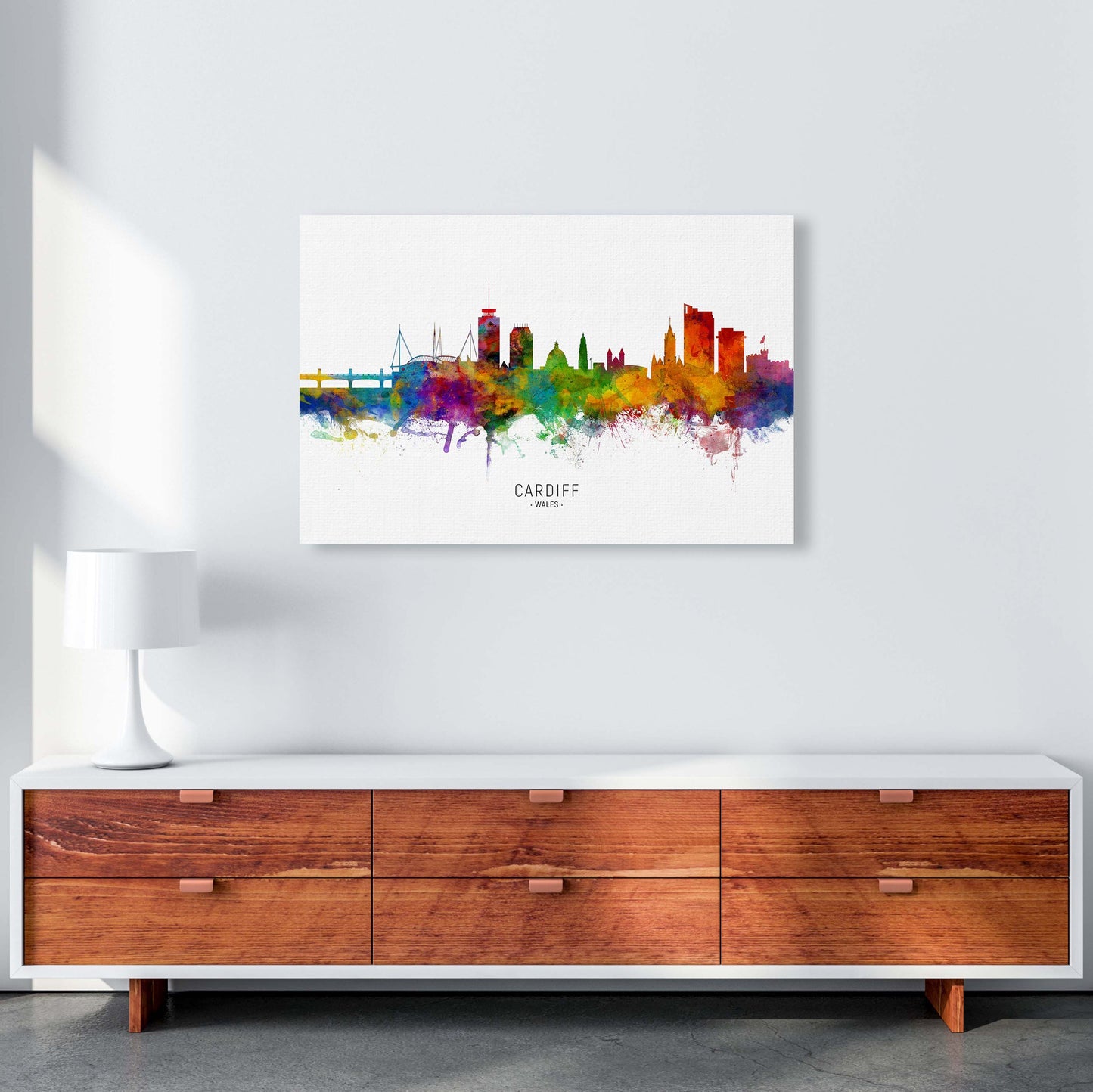 Avelena | Cardiff Wales Skyline Kunstdruck
