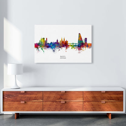 Avelena | Basel Schweiz Skyline Kunstdruck von Michael Tompsett