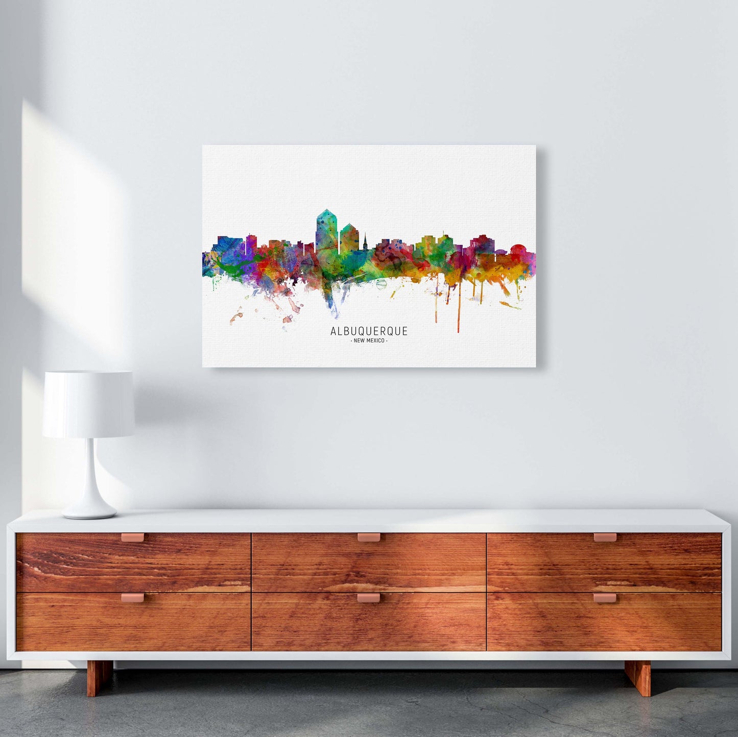 Avelena | Albuquerque New Mexico Skyline Kunstdruck