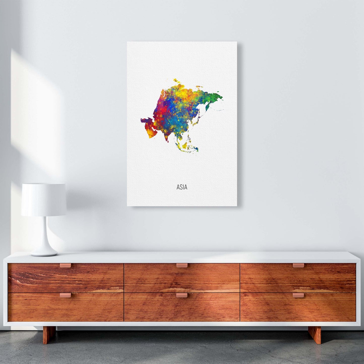 Avelena | Asia Aquarellkarte Kunstdruck