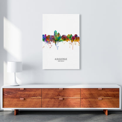 Avelena | Albuquerque New Mexico Skyline Porträt Kunstdruck