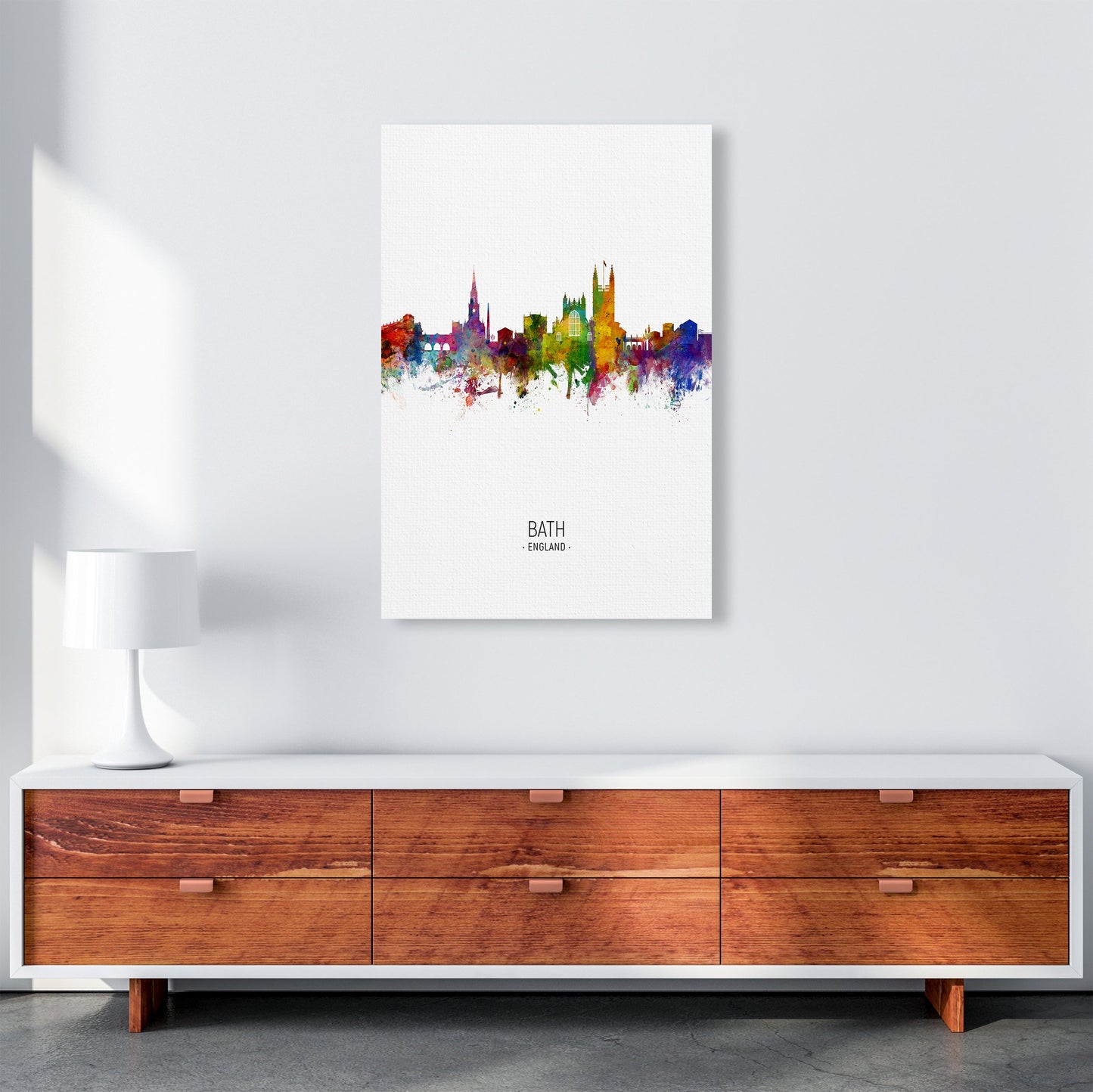 Avelena | Bad England Skyline Porträt Kunstdruck von Michael Tompsett
