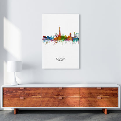 Avelena | Blackpool England Skyline Portrait Kunstdruck