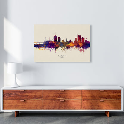 Avelena | Cardiff Wales Skyline Herbst Stadtname Kunstdruck