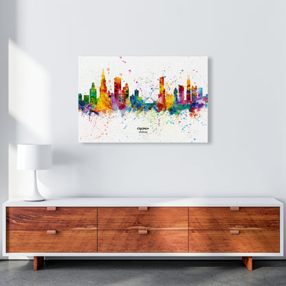Avelena | Chicago Illinois Skyline Splash Kunst Druck