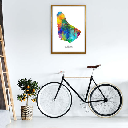Avelena | Barbados Aquarellkarte Kunstdruck von Michael Tompsett