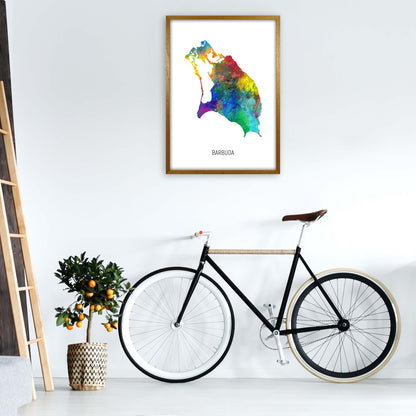 Avelena | Barbuda Aquarellkarte Kunstdruck von Michael Tompsett