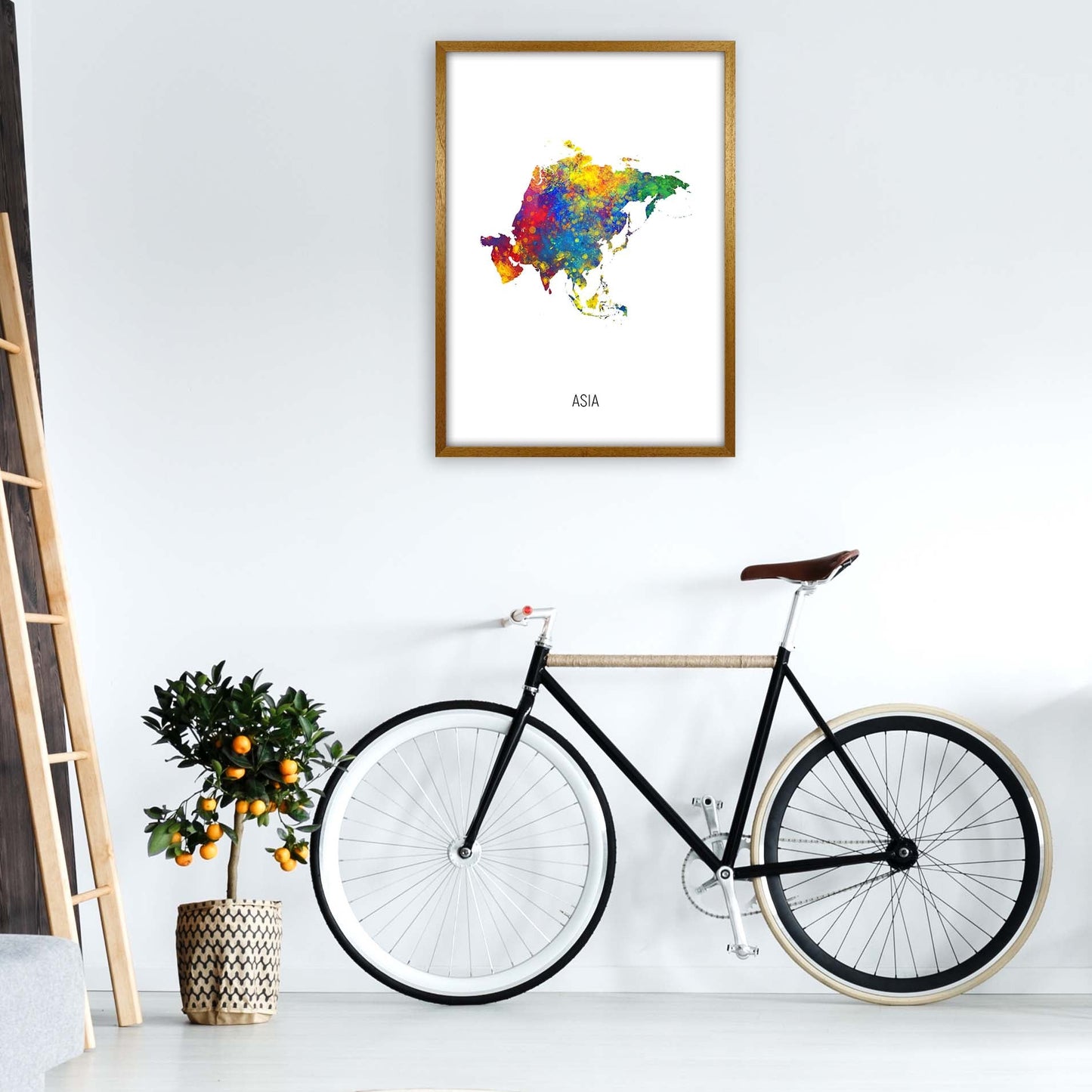 Avelena | Asia Aquarellkarte Kunstdruck