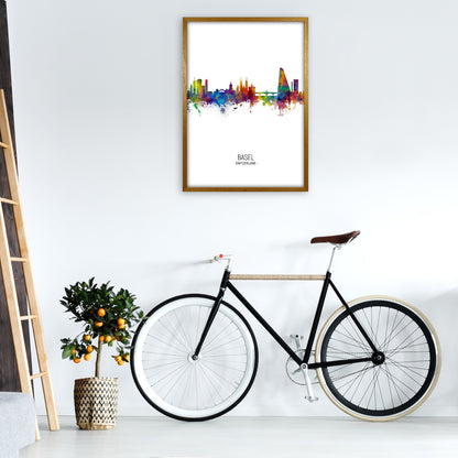 Avelena | Basel Schweiz Skyline Portrait Kunstdruck von Michael Tompsett