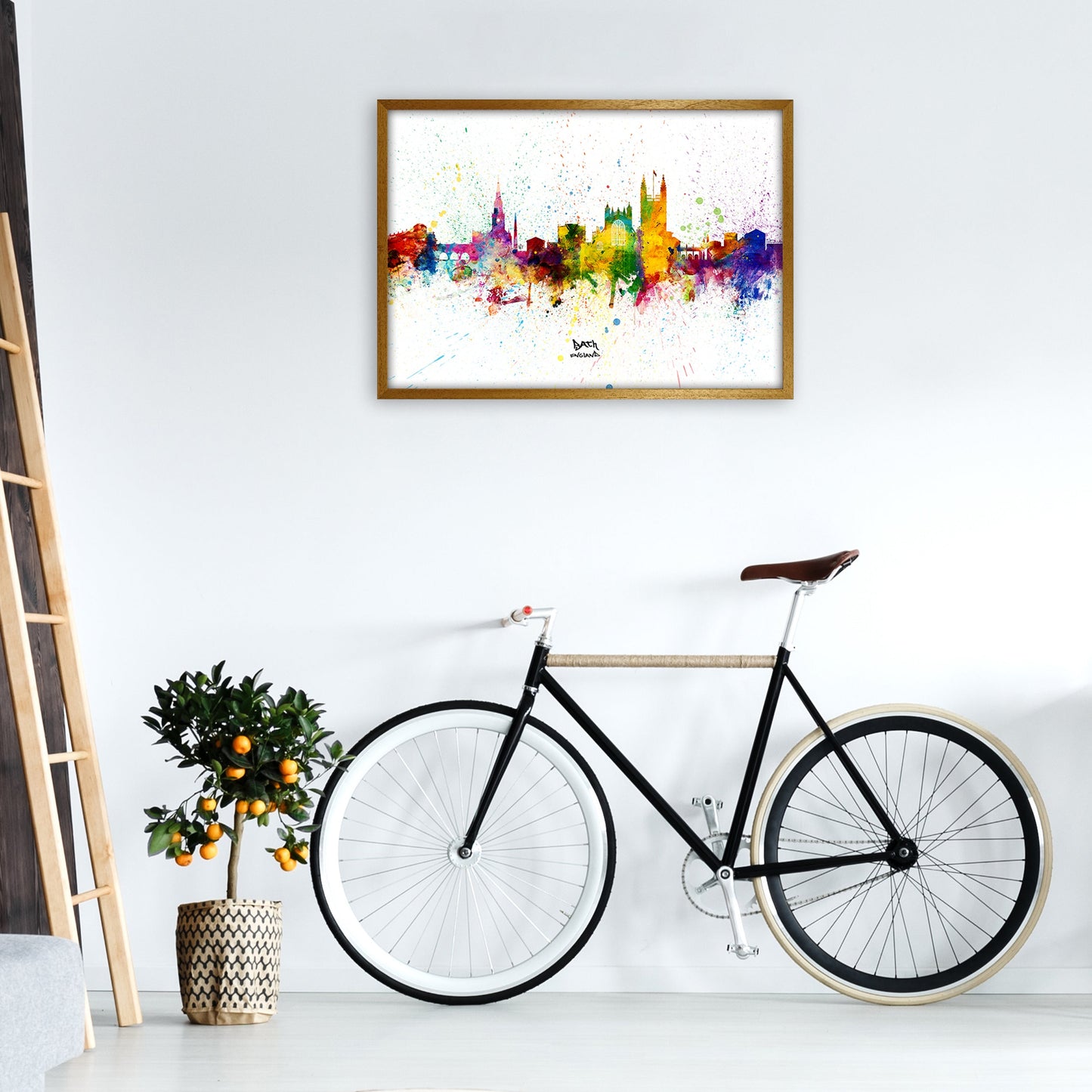 Avelena | Bad England Skyline Splash Kunstdruck von Michael Tompsett