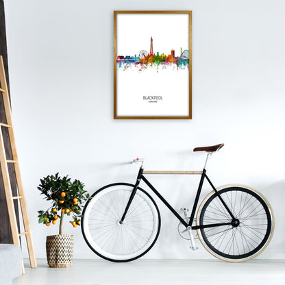 Avelena | Blackpool England Skyline Portrait Kunstdruck