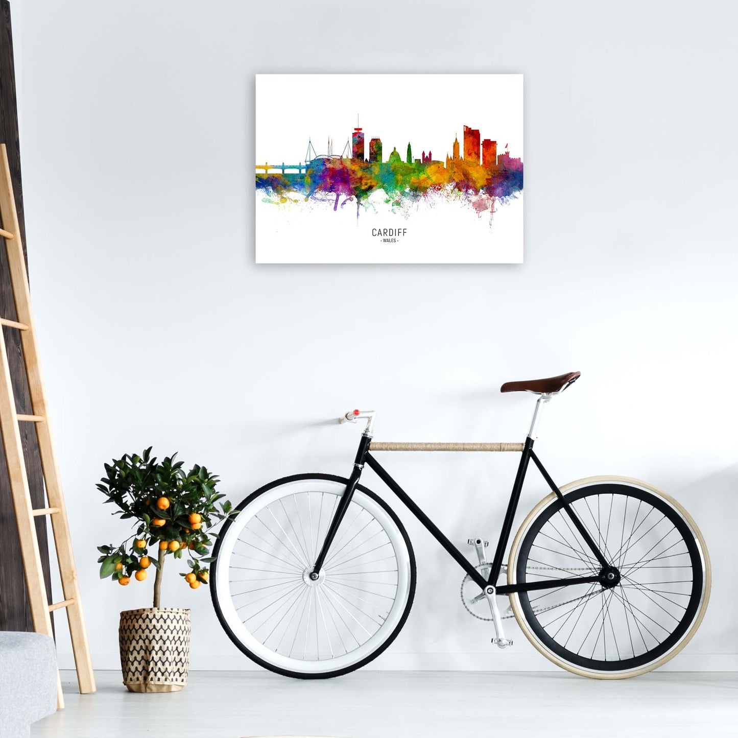 Avelena | Cardiff Wales Skyline Kunstdruck