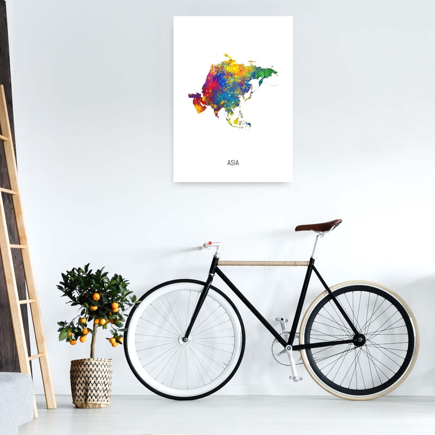 Avelena | Asia Aquarellkarte Kunstdruck