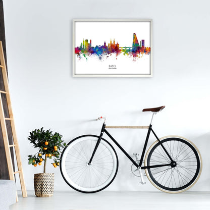 Avelena | Basel Schweiz Skyline Kunstdruck von Michael Tompsett