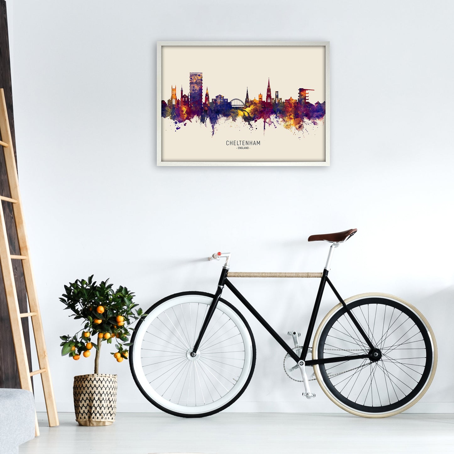 Avelena | Cheltenham England Skyline Herbst Von Name Kunst Druck