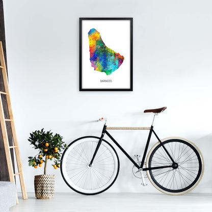 Avelena | Barbados Aquarellkarte Kunstdruck von Michael Tompsett