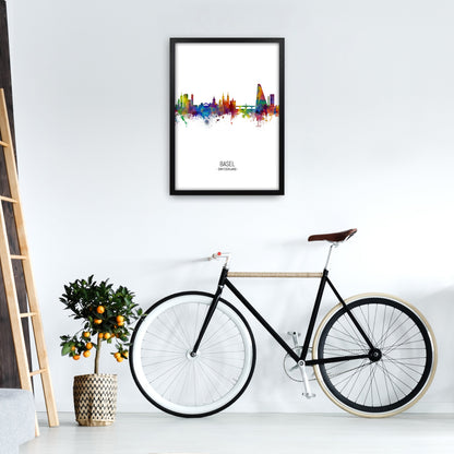 Avelena | Basel Schweiz Skyline Portrait Kunstdruck von Michael Tompsett