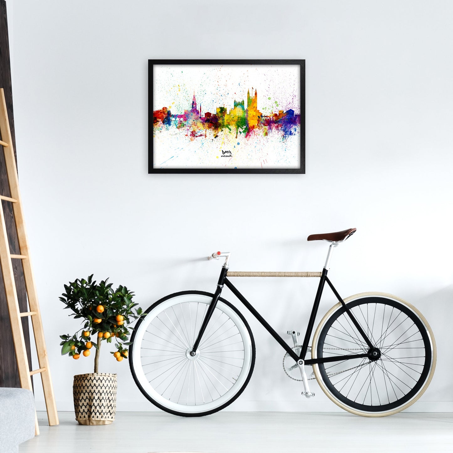 Avelena | Bad England Skyline Splash Kunstdruck von Michael Tompsett