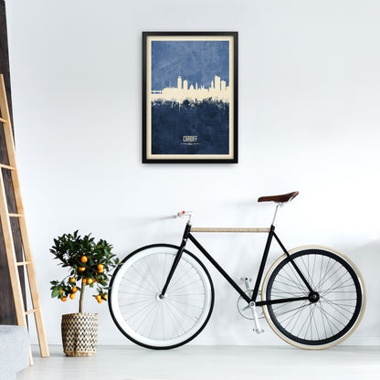 Avelena | Cardiff Wales Skyline Porträt Marine Kunstdruck