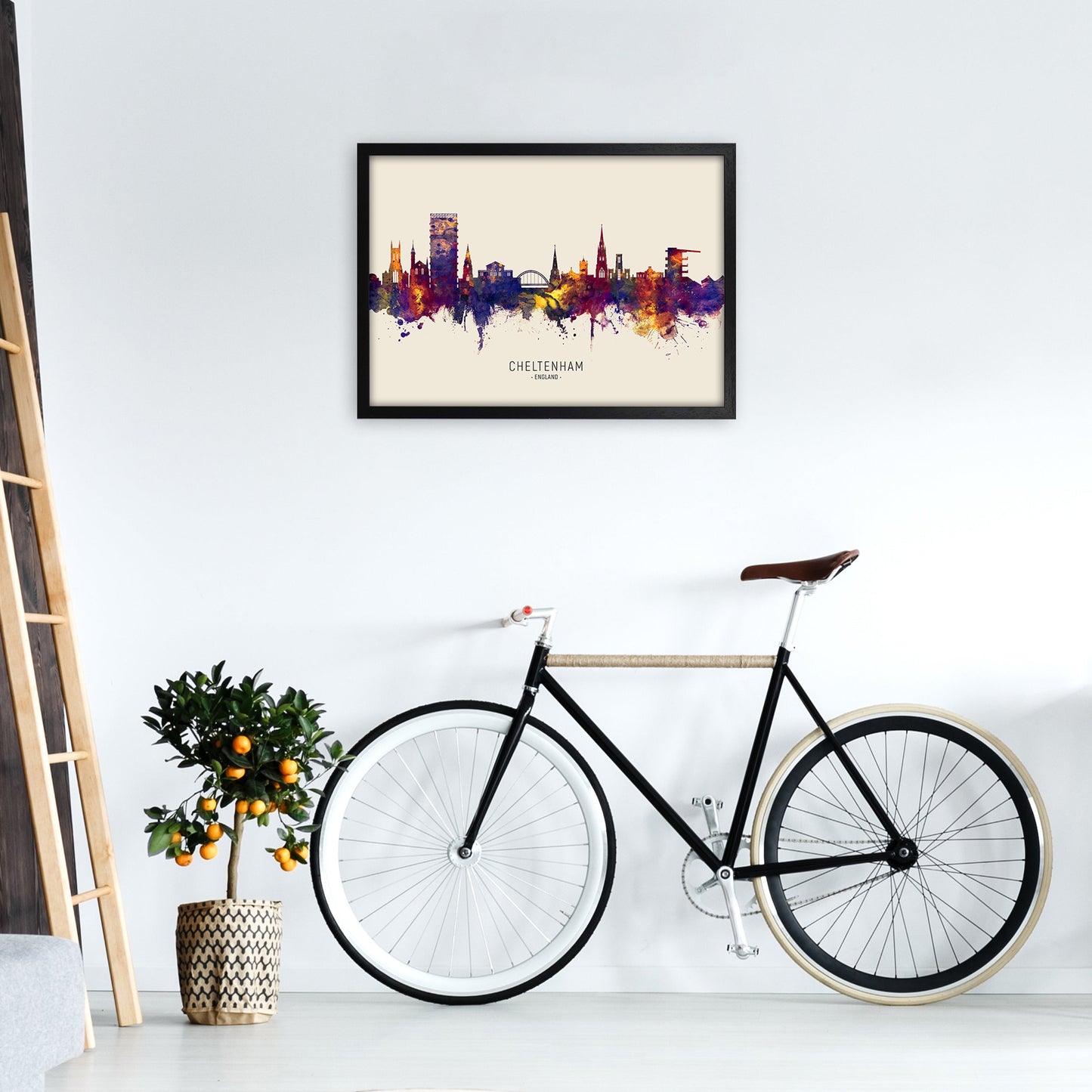 Avelena | Cheltenham England Skyline Herbst Von Name Kunst Druck