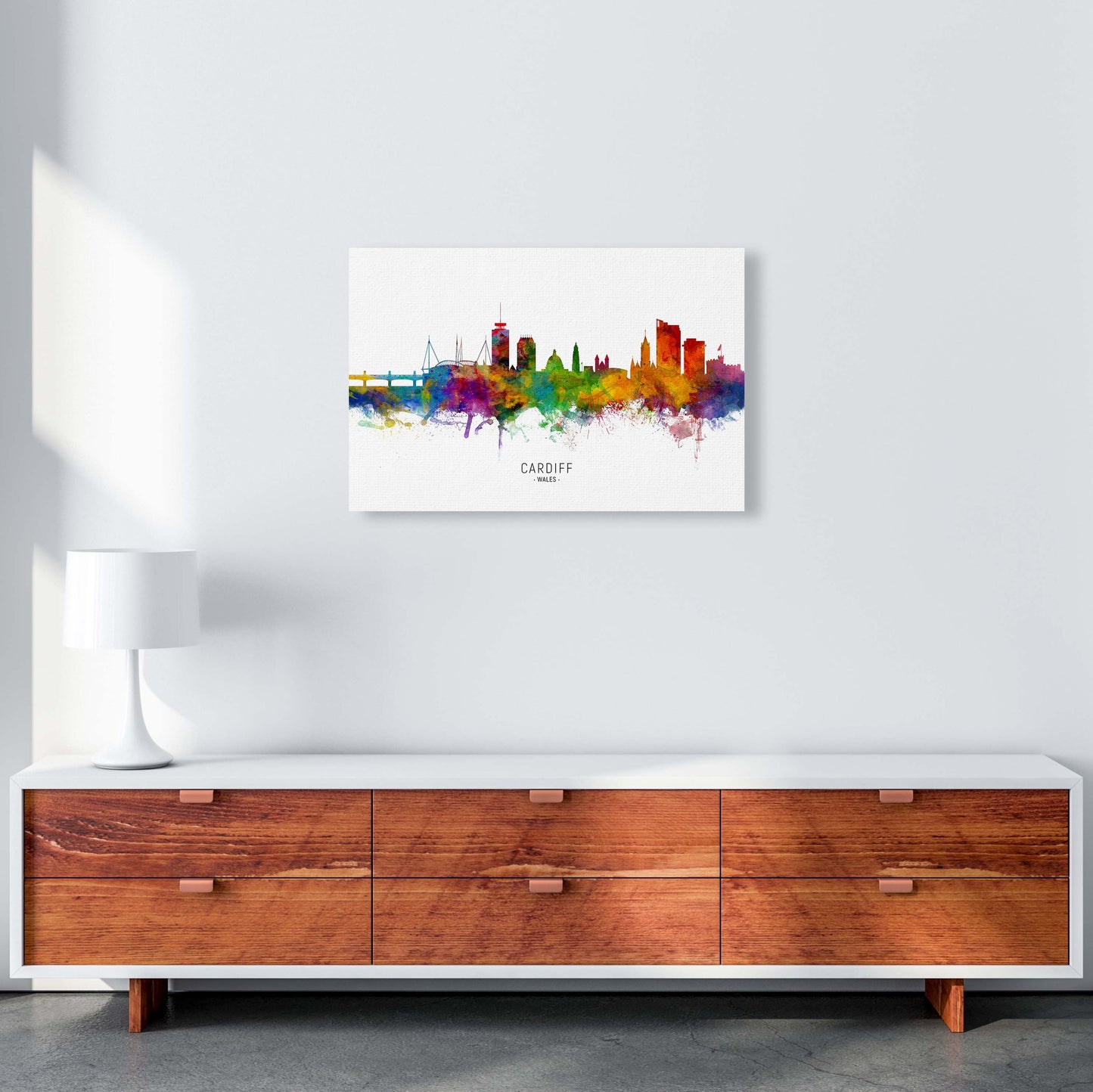 Avelena | Cardiff Wales Skyline Kunstdruck