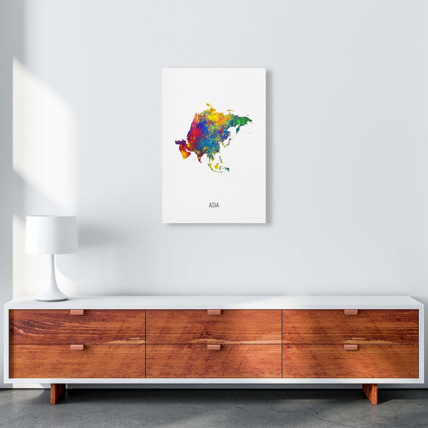 Avelena | Asia Aquarellkarte Kunstdruck