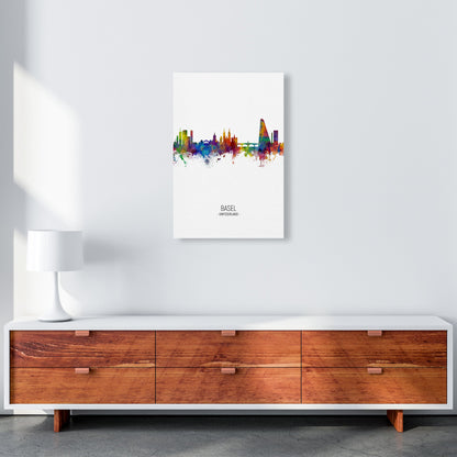 Avelena | Basel Schweiz Skyline Portrait Kunstdruck von Michael Tompsett