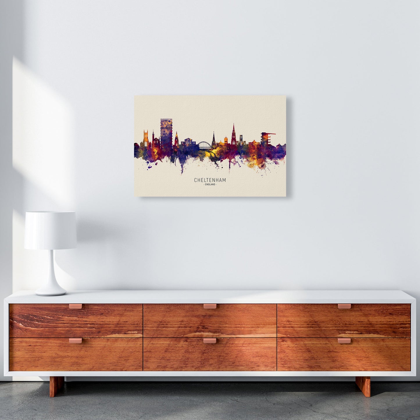 Avelena | Cheltenham England Skyline Herbst Von Name Kunst Druck