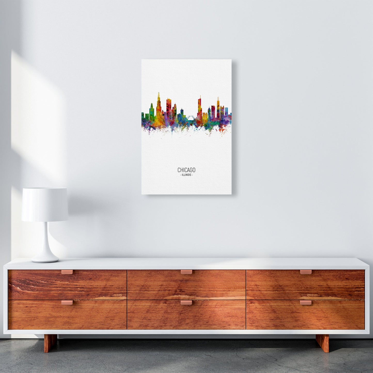 Avelena | Chicago Illinois Skyline Porträt Kunstdruck