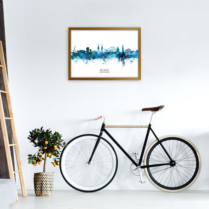 Avelena | Belfast Nordirland Skyline Blau ByName von Michael Tompsett