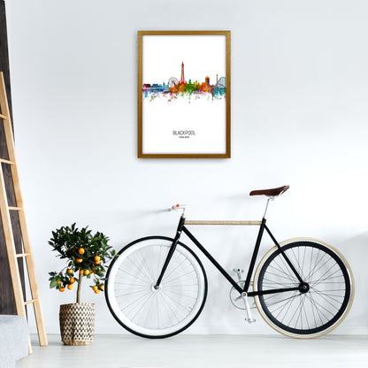 Avelena | Blackpool England Skyline Portrait Kunstdruck