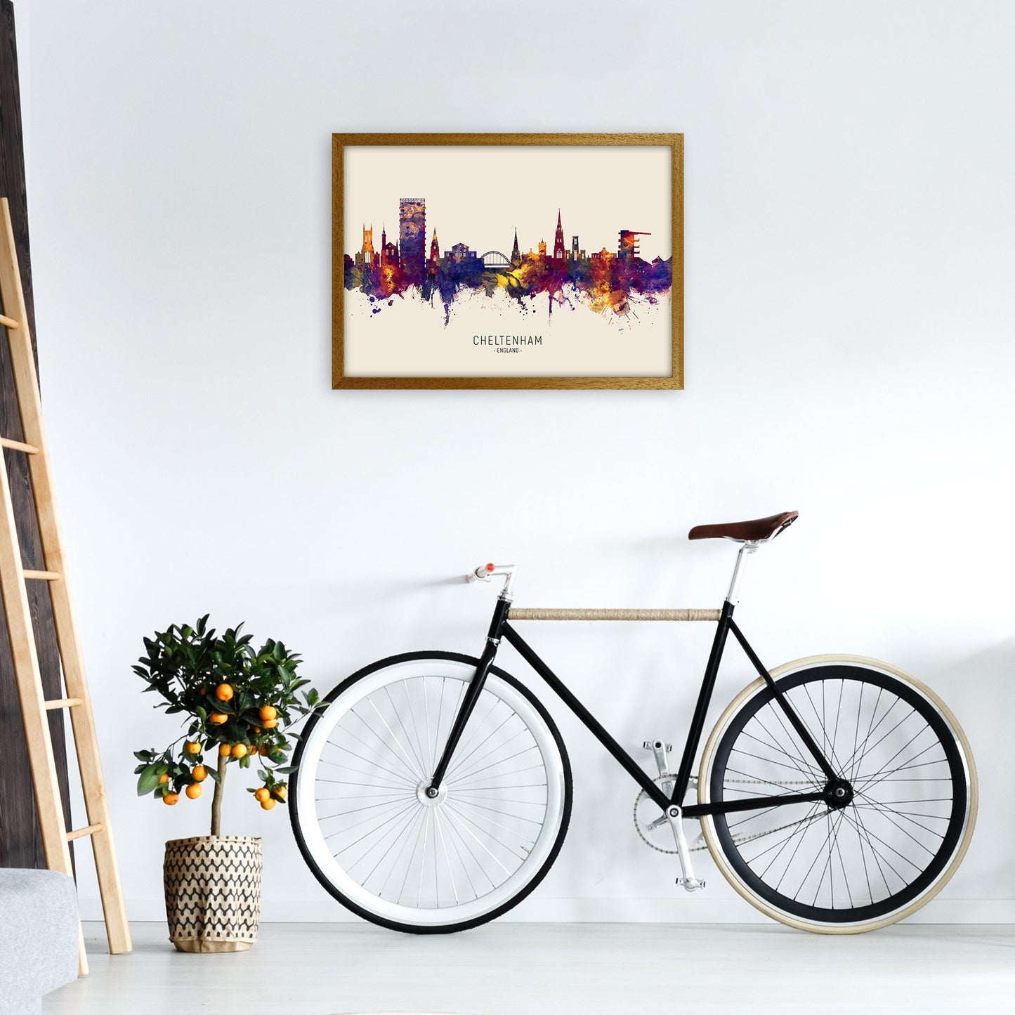 Avelena | Cheltenham England Skyline Herbst Von Name Kunst Druck