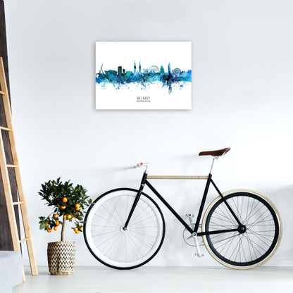 Avelena | Belfast Nordirland Skyline Blau ByName von Michael Tompsett