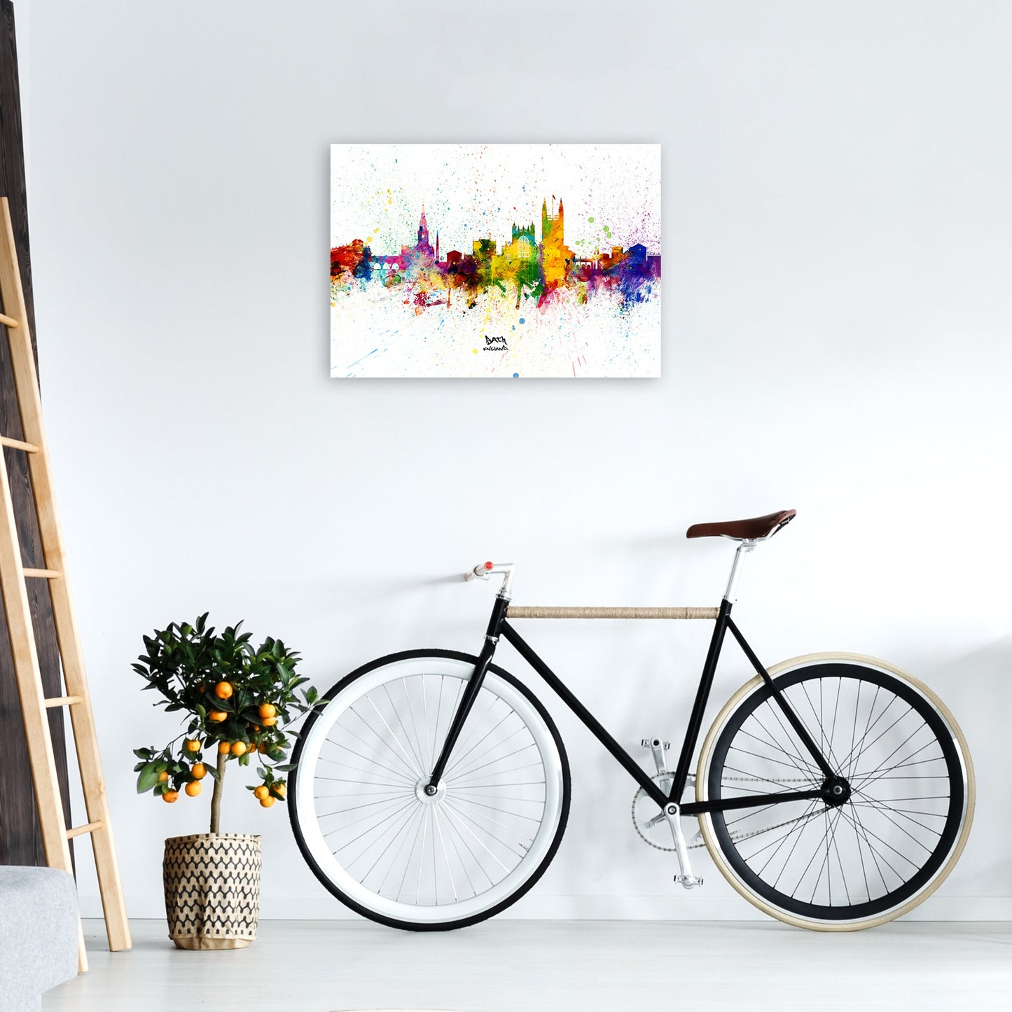 Avelena | Bad England Skyline Splash Kunstdruck von Michael Tompsett