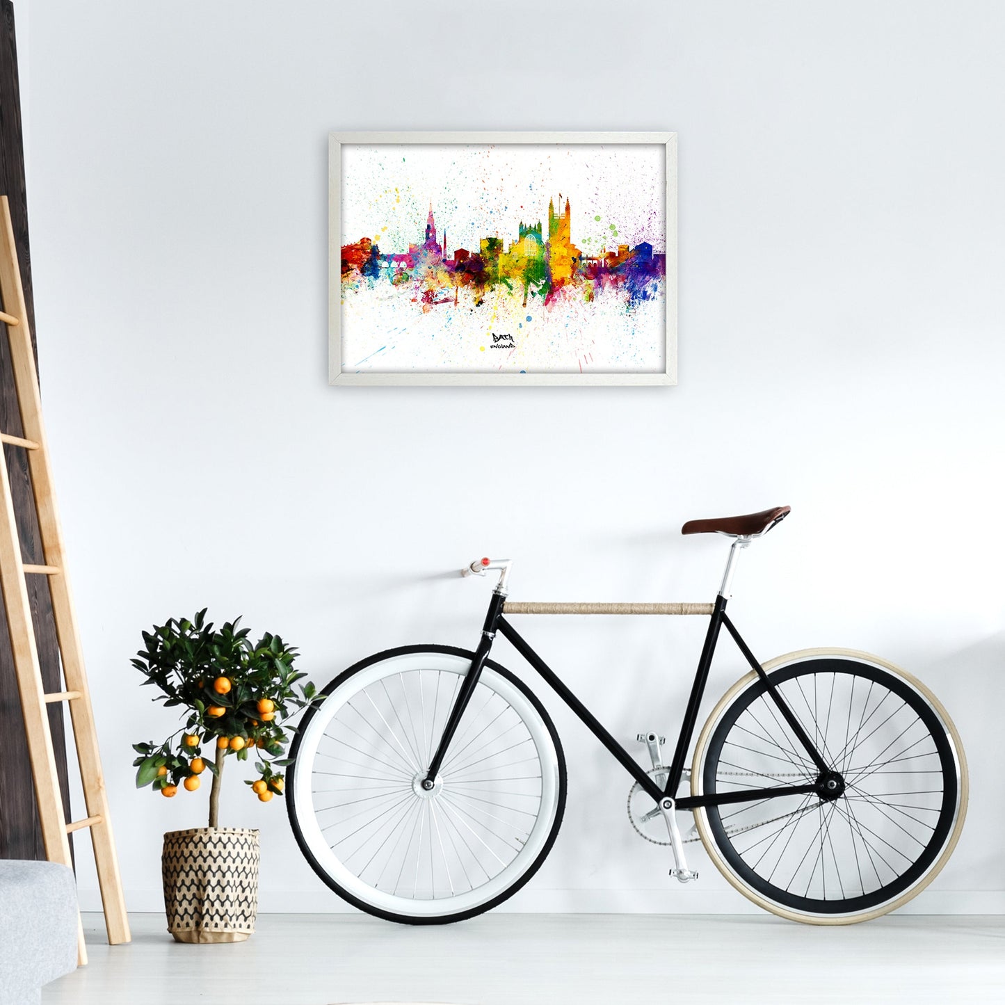 Avelena | Bad England Skyline Splash Kunstdruck von Michael Tompsett