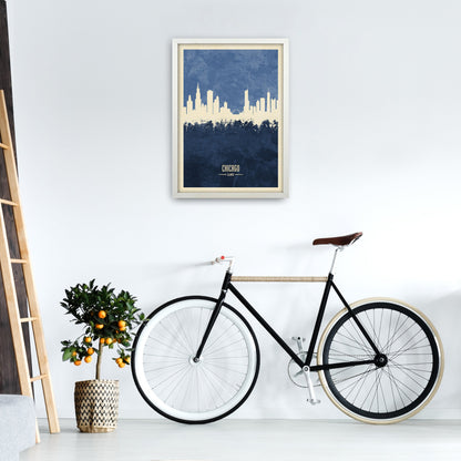 Avelena | Chicago Illinois Skyline Porträt Marine Kunstdruck