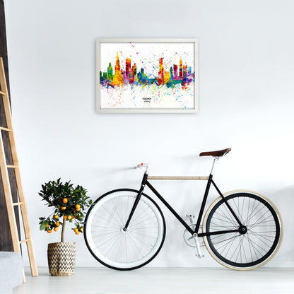 Avelena | Chicago Illinois Skyline Splash Kunst Druck