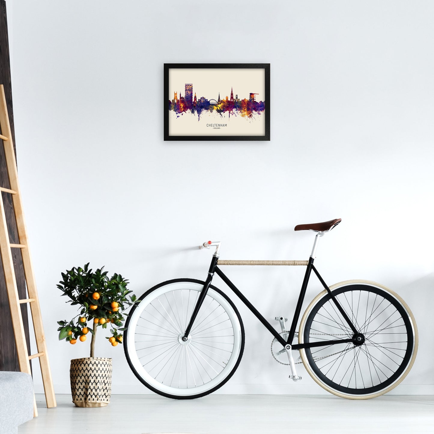 Avelena | Cheltenham England Skyline Herbst Von Name Kunst Druck