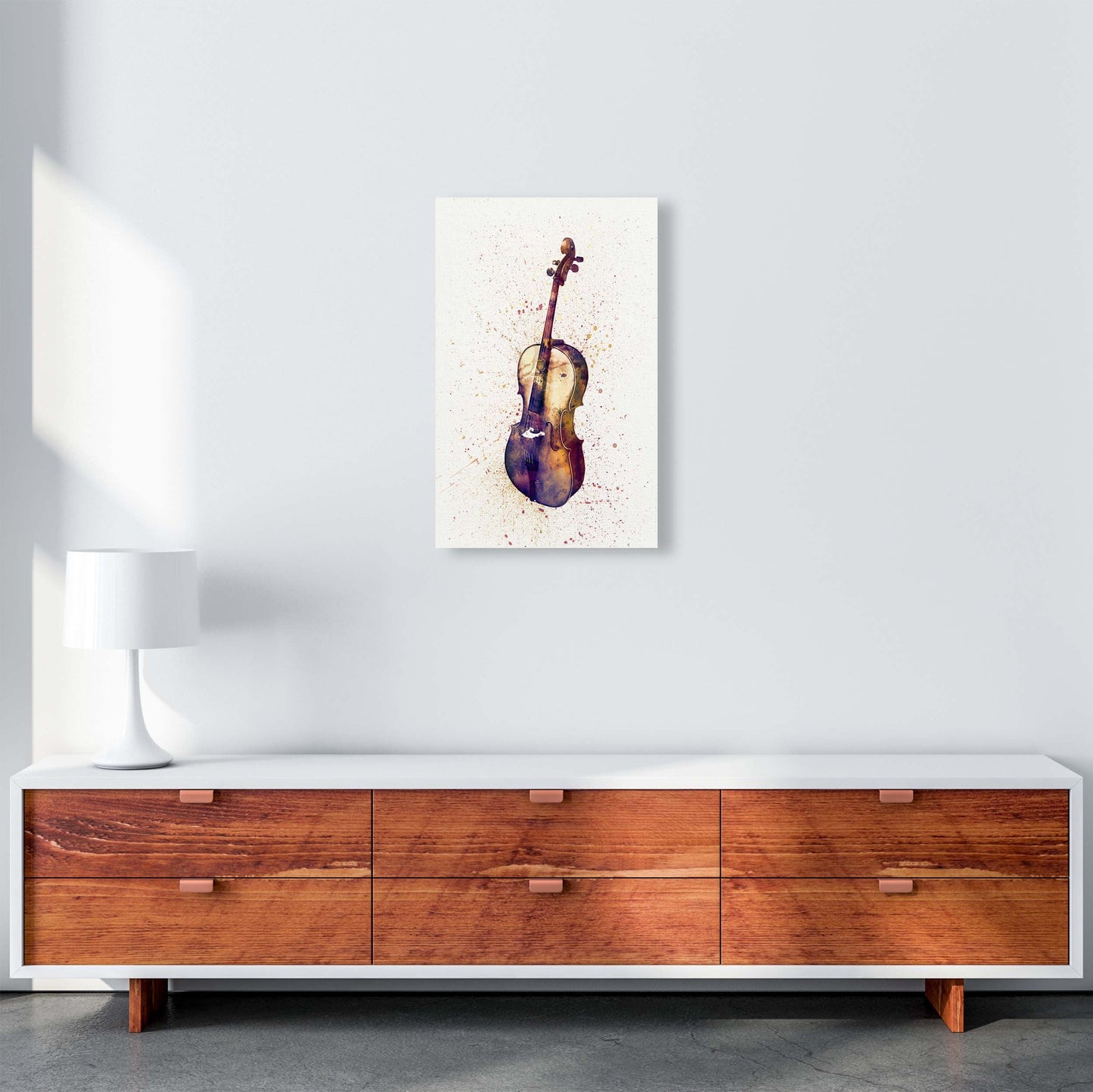 Avelena | Cello Aquarell Musik Kunstdruck
