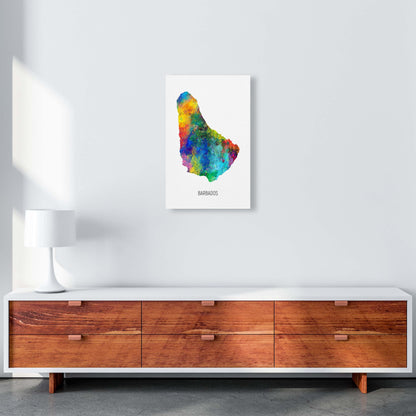 Avelena | Barbados Aquarellkarte Kunstdruck von Michael Tompsett