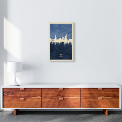 Avelena | Bad England Skyline Porträt Navy Kunstdruck von Michael Tompsett