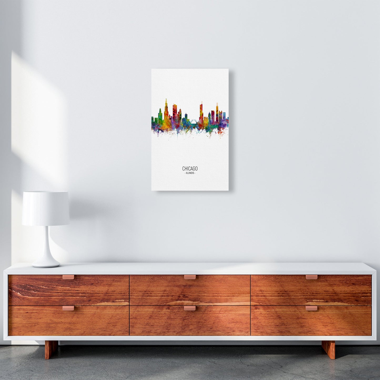 Avelena | Chicago Illinois Skyline Porträt Kunstdruck