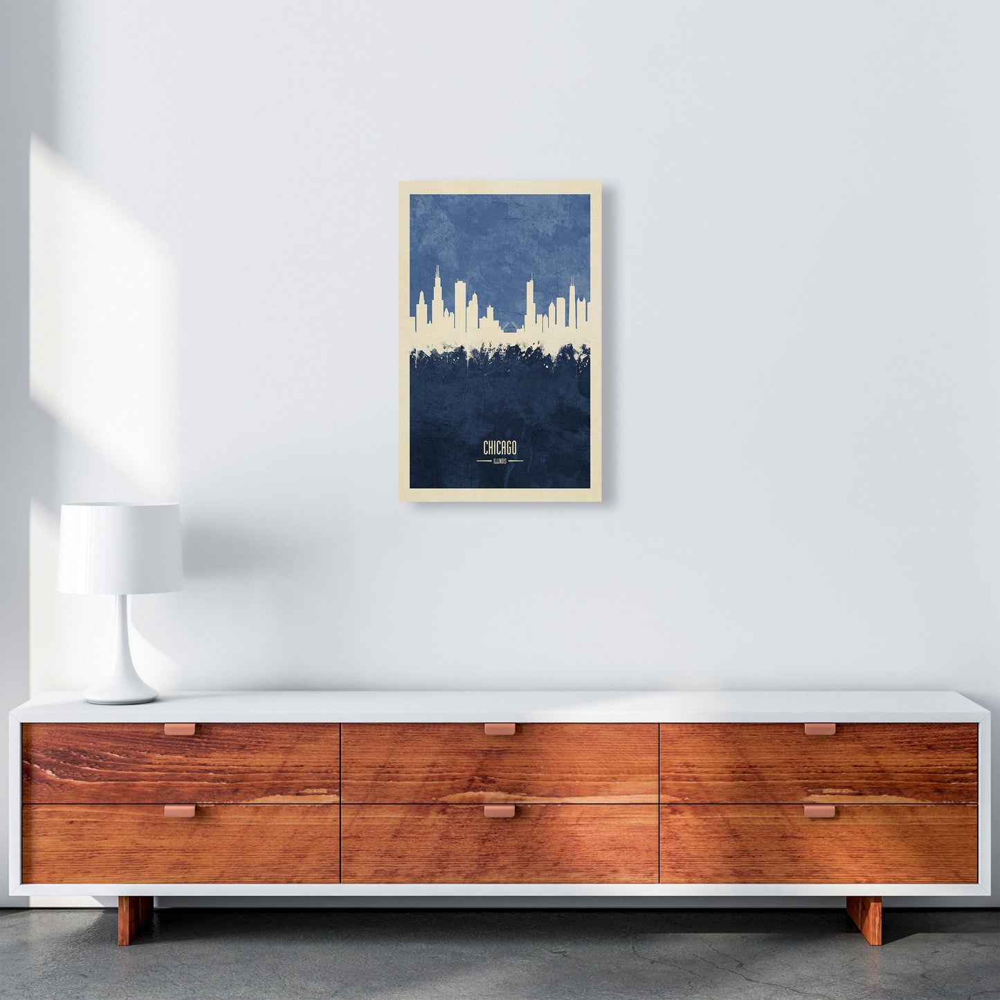 Avelena | Chicago Illinois Skyline Porträt Marine Kunstdruck