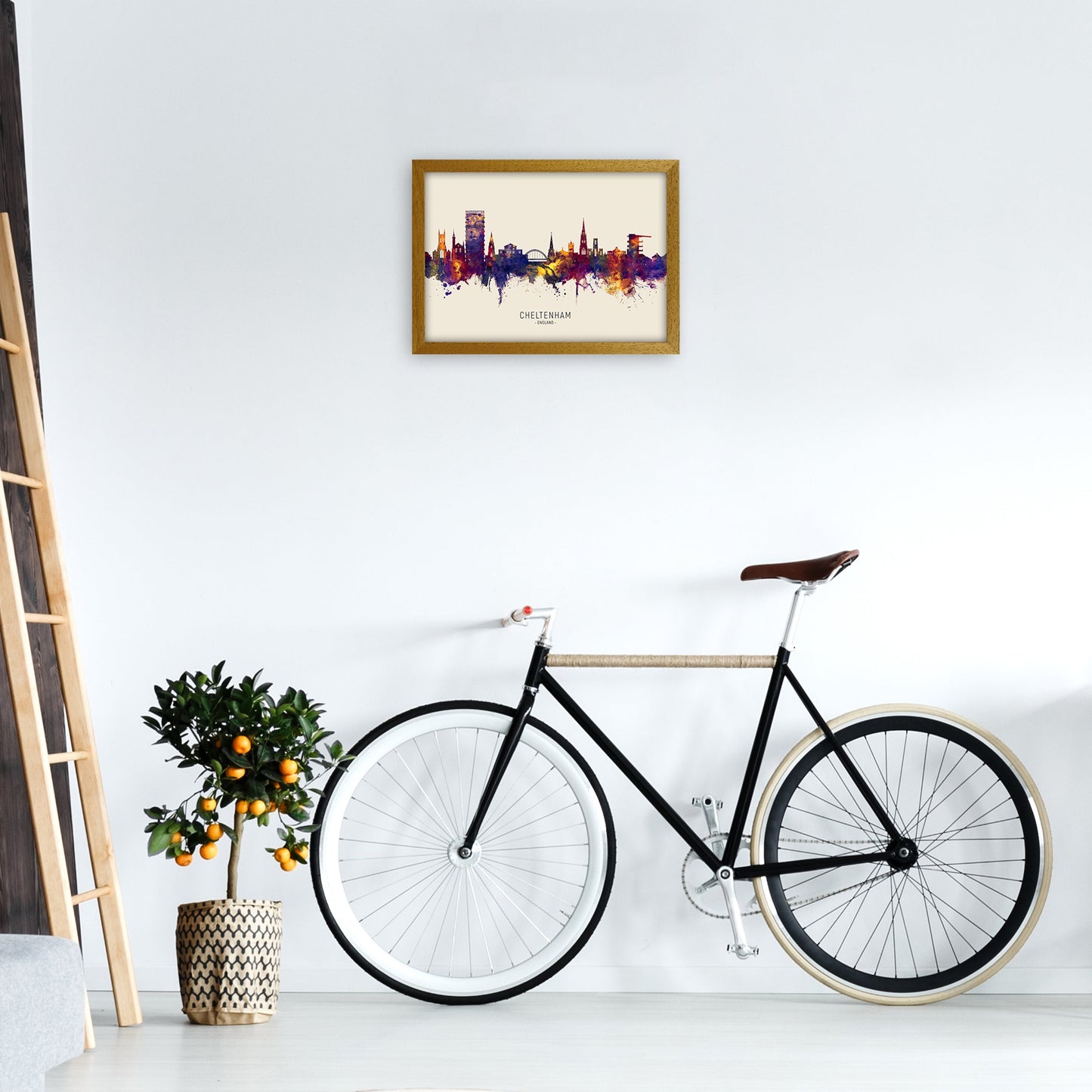 Avelena | Cheltenham England Skyline Herbst Von Name Kunst Druck