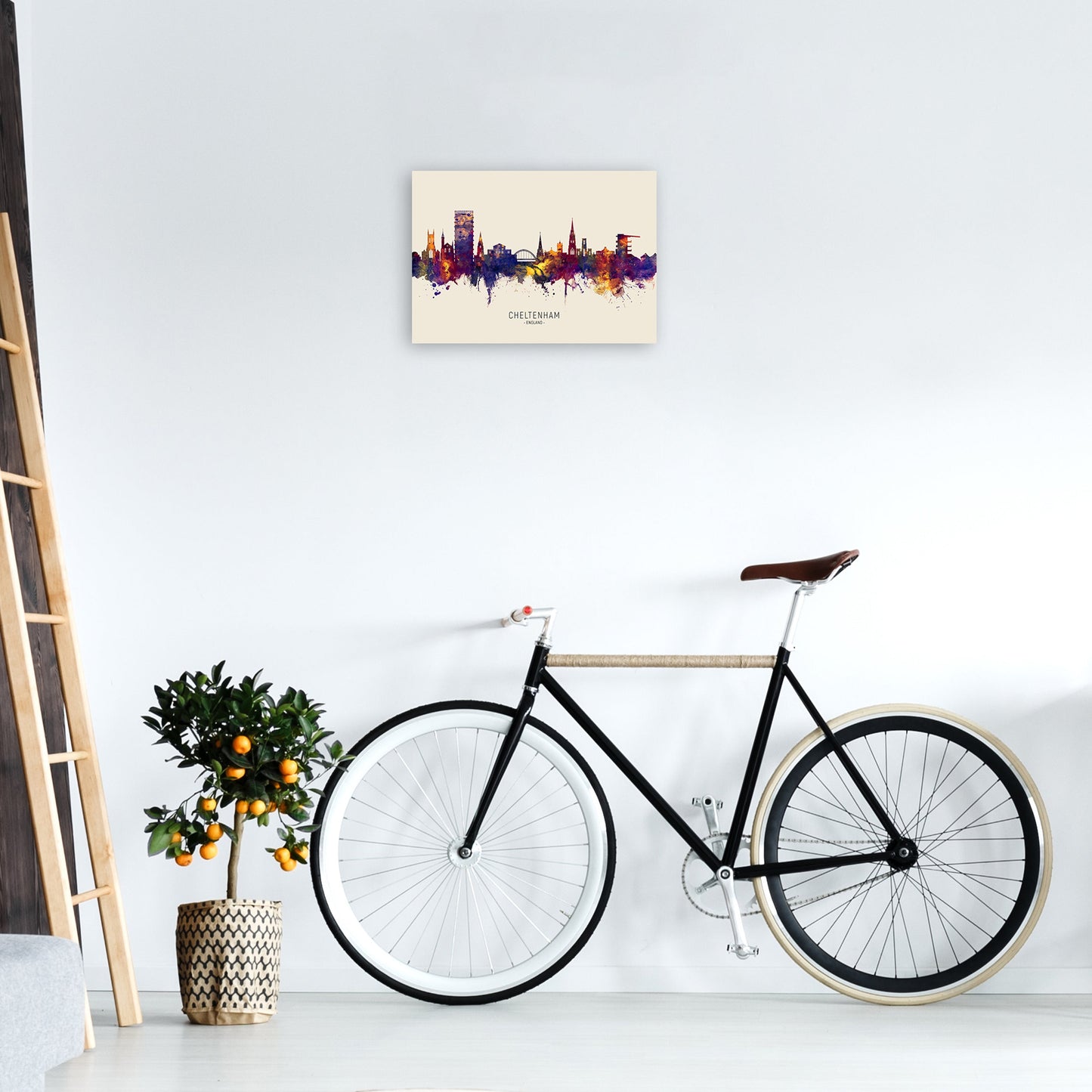 Avelena | Cheltenham England Skyline Herbst Von Name Kunst Druck
