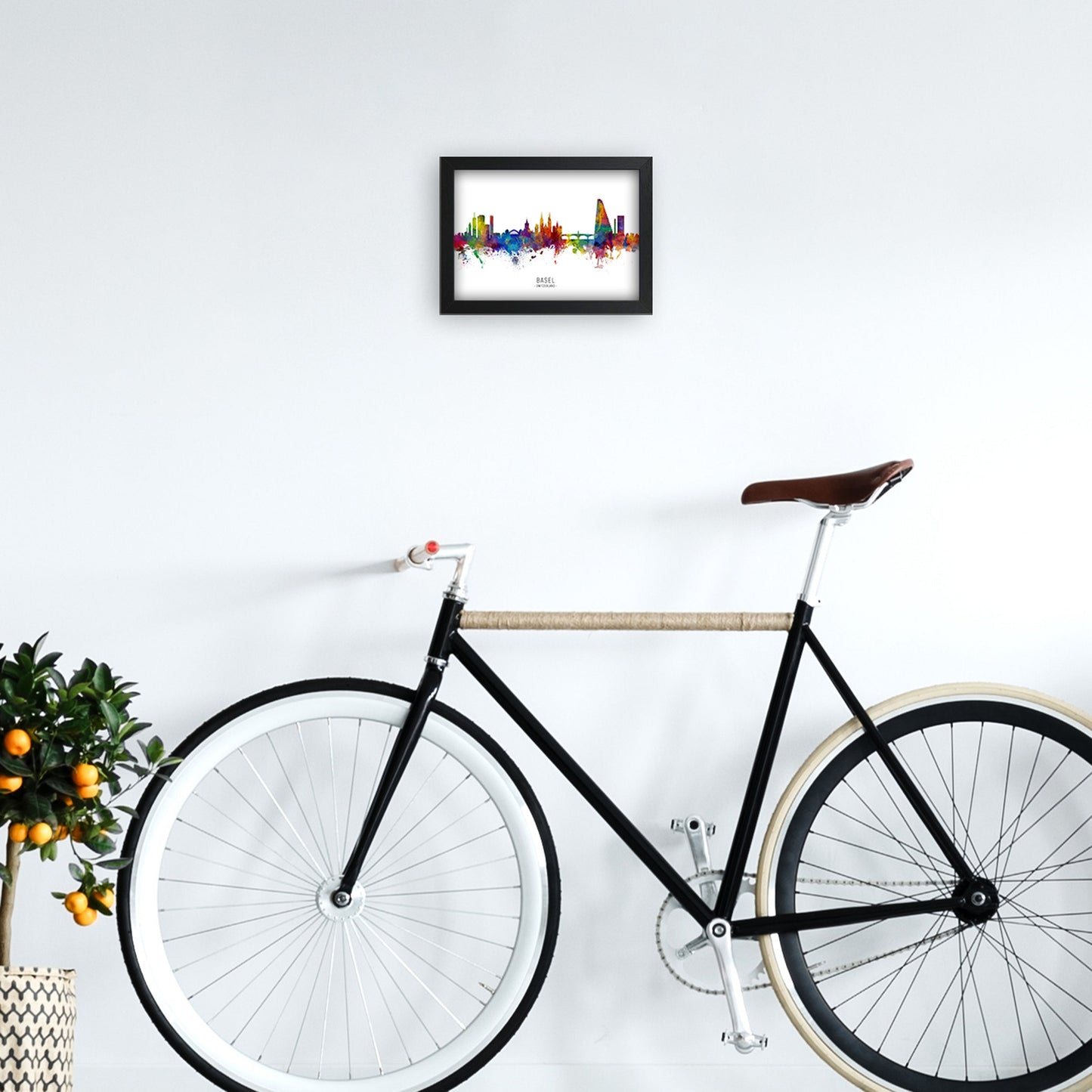 Avelena | Basel Schweiz Skyline Kunstdruck von Michael Tompsett