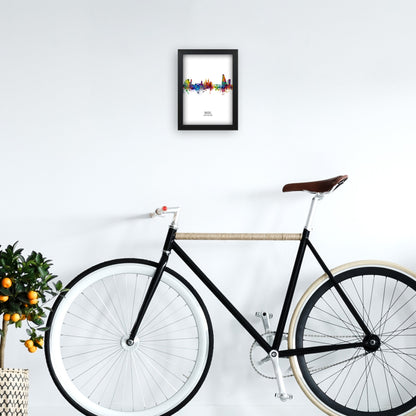 Avelena | Basel Schweiz Skyline Portrait Kunstdruck von Michael Tompsett