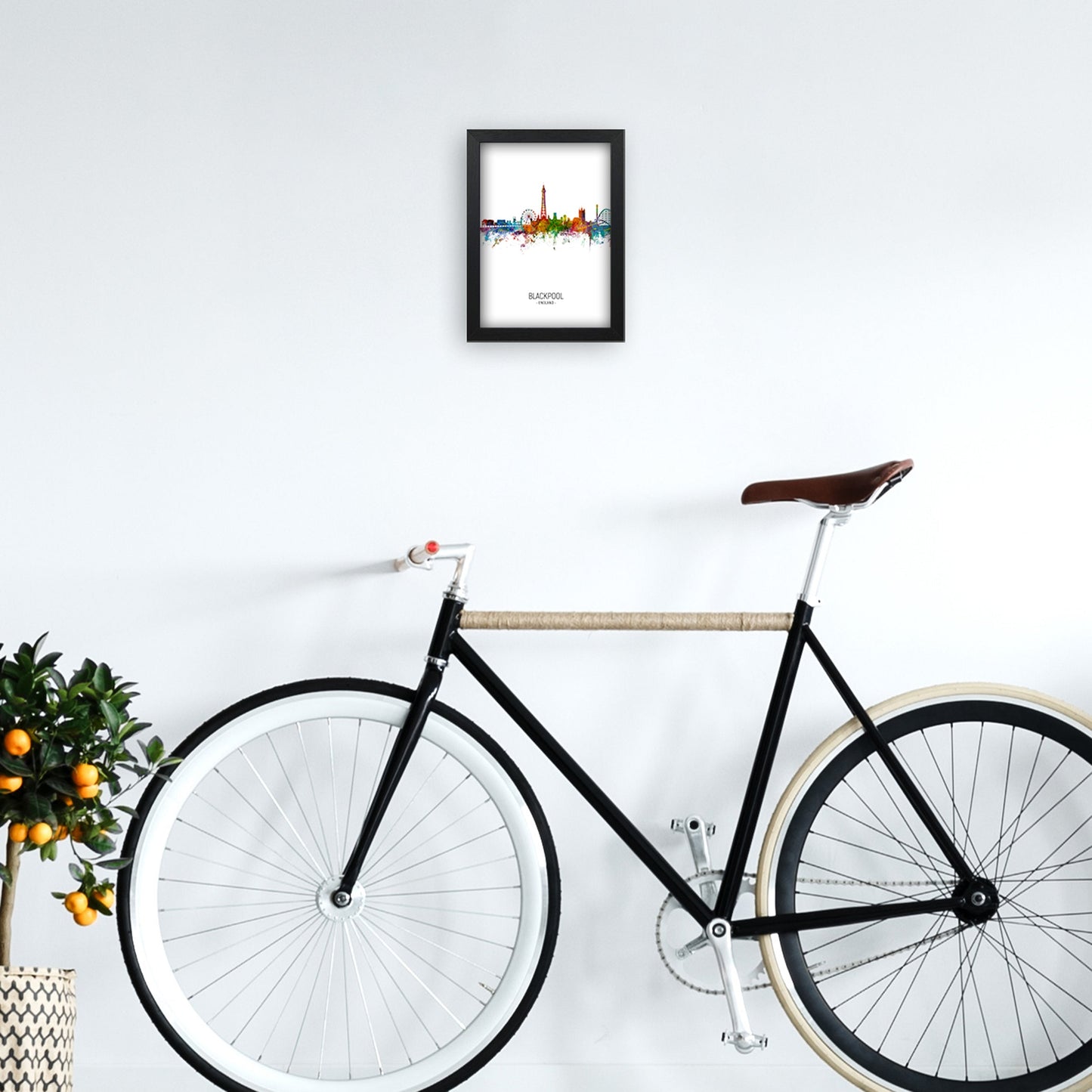 Avelena | Blackpool England Skyline Portrait Kunstdruck
