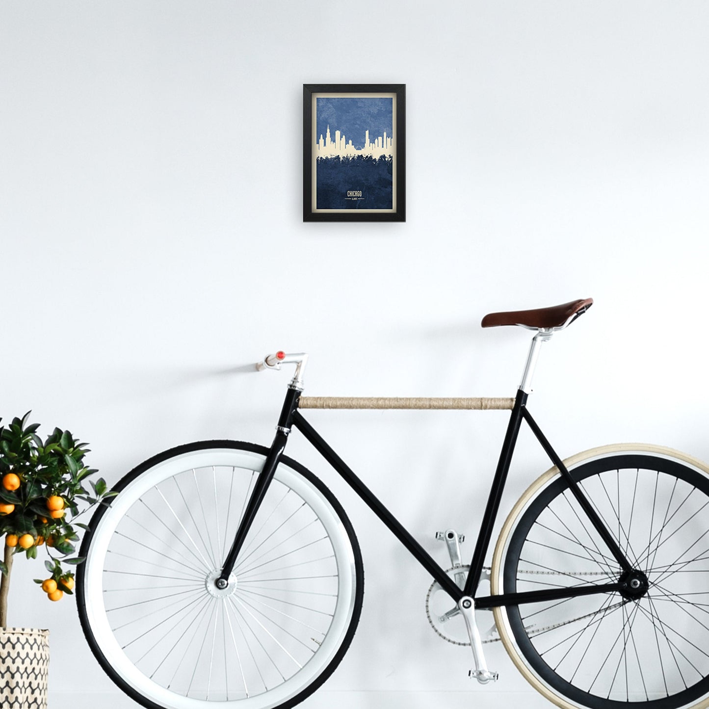 Avelena | Chicago Illinois Skyline Porträt Marine Kunstdruck