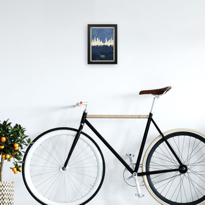 Avelena | Chicago Illinois Skyline Porträt Marine Kunstdruck